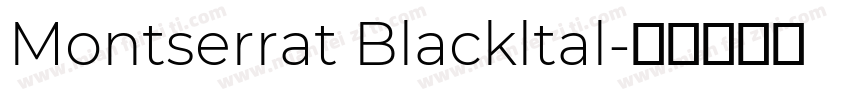 Montserrat Blackltal字体转换